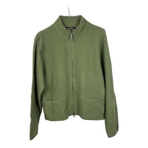 Woolrich Women's Medium Green Full Zip‎ Wool Blend Jacket Coat